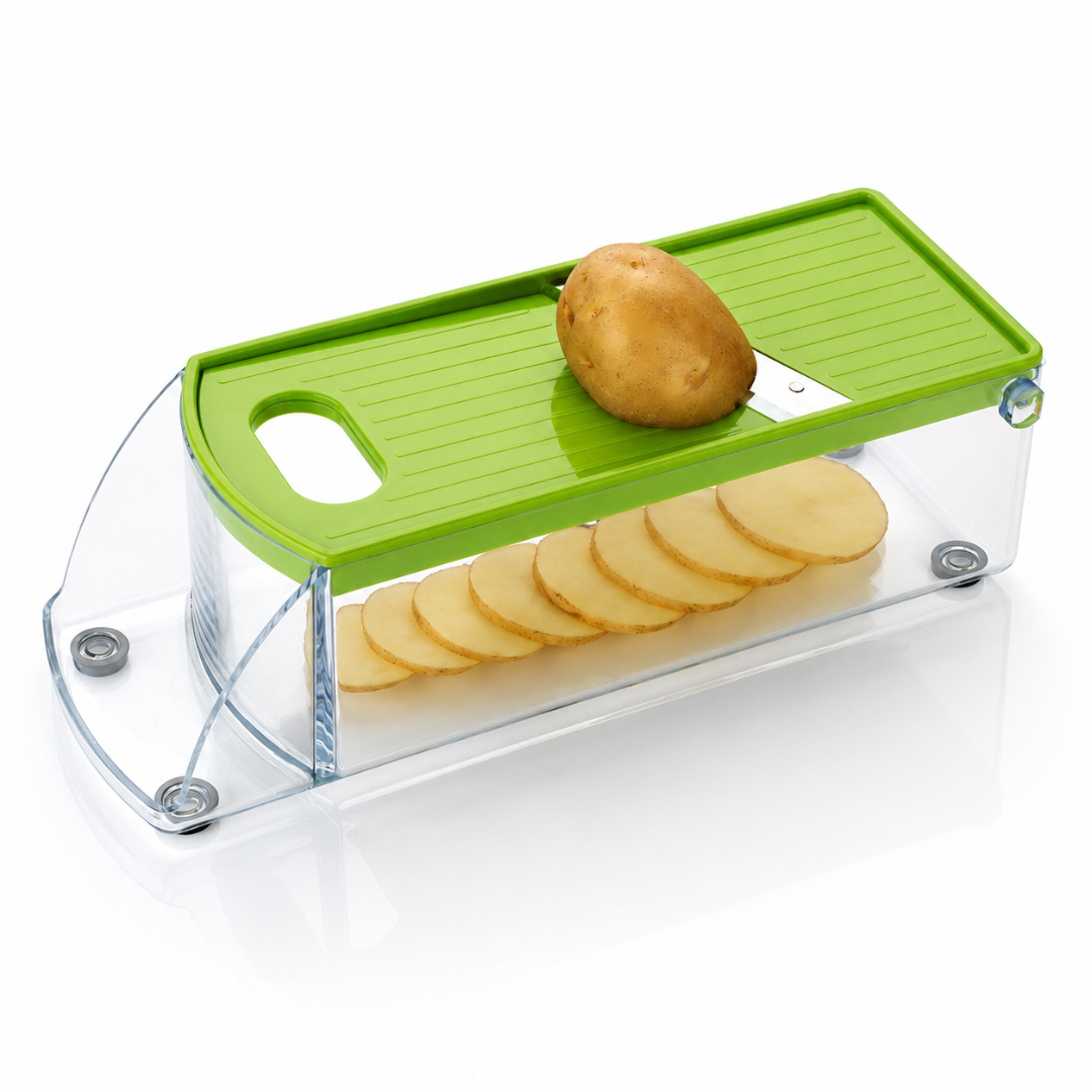 Multipurpose Vegetable Chopper 5 in 1 Cutter Slicer Grater Peeler Green