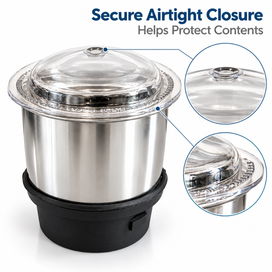 Stainless Steel Mixer Grinder Jar 250ml with Lid Compact Chutney Grinding Jar