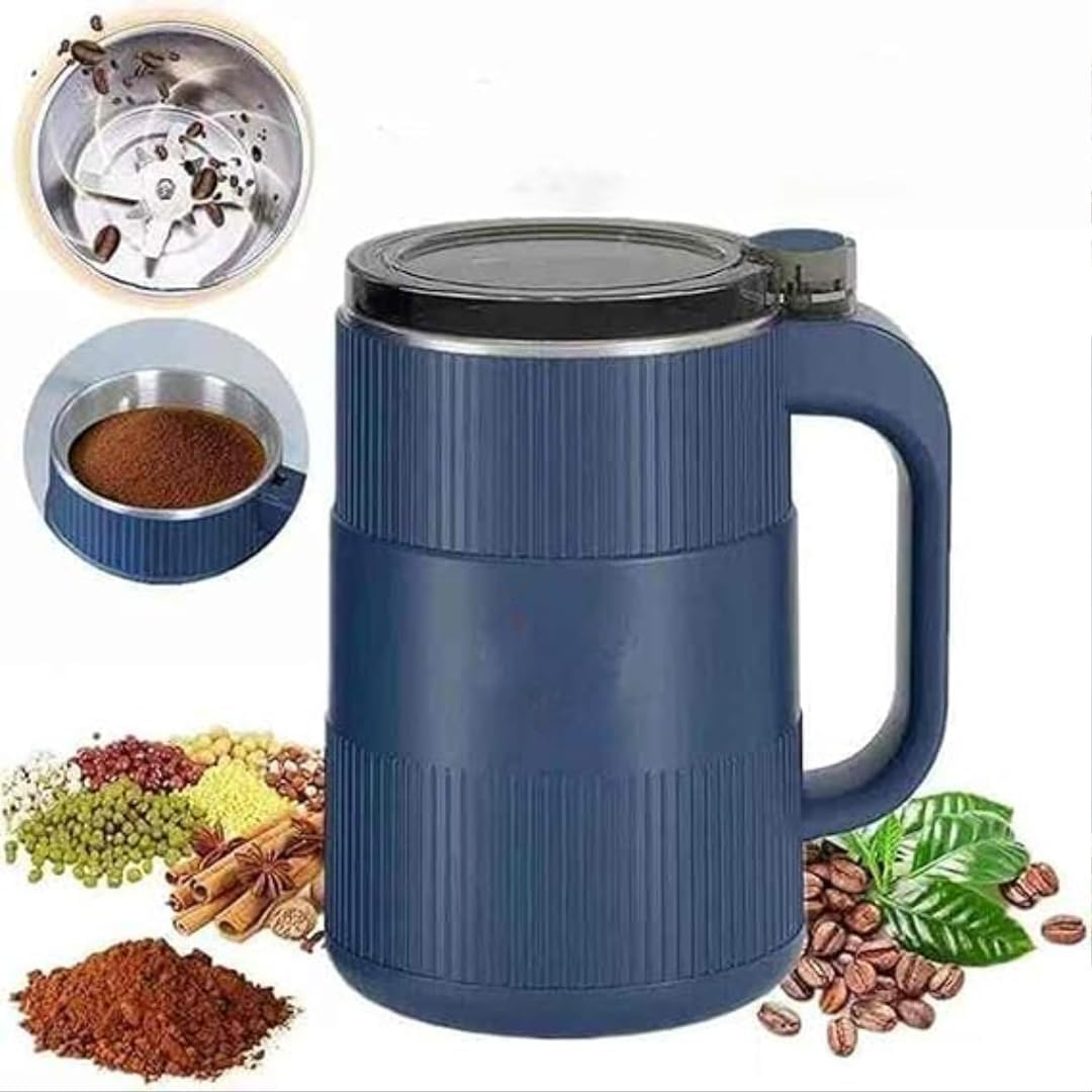 Portable Electric Grain Mill Grinder | Stainless Steel Coffee & Spice Grinder Machine | Multifunction Mini Grinder for Cereals, Herbs & Seasonings