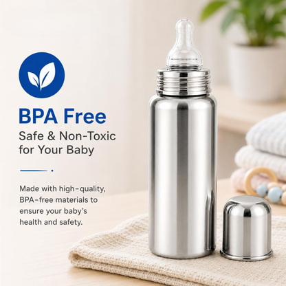Stainless Steel Baby Feeding Bottle BPA Free Leak Proof Feeder