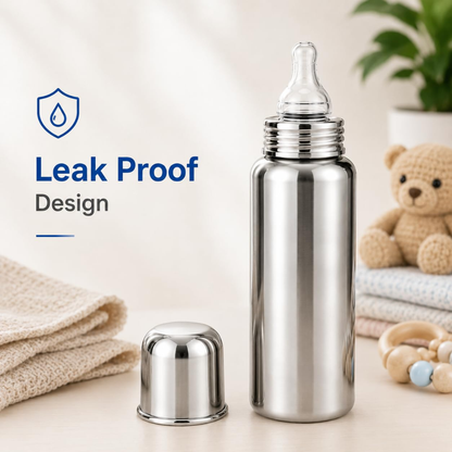 Stainless Steel Baby Feeding Bottle BPA Free Leak Proof Feeder