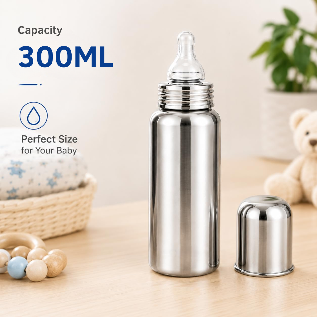 Stainless Steel Baby Feeding Bottle BPA Free Leak Proof Feeder