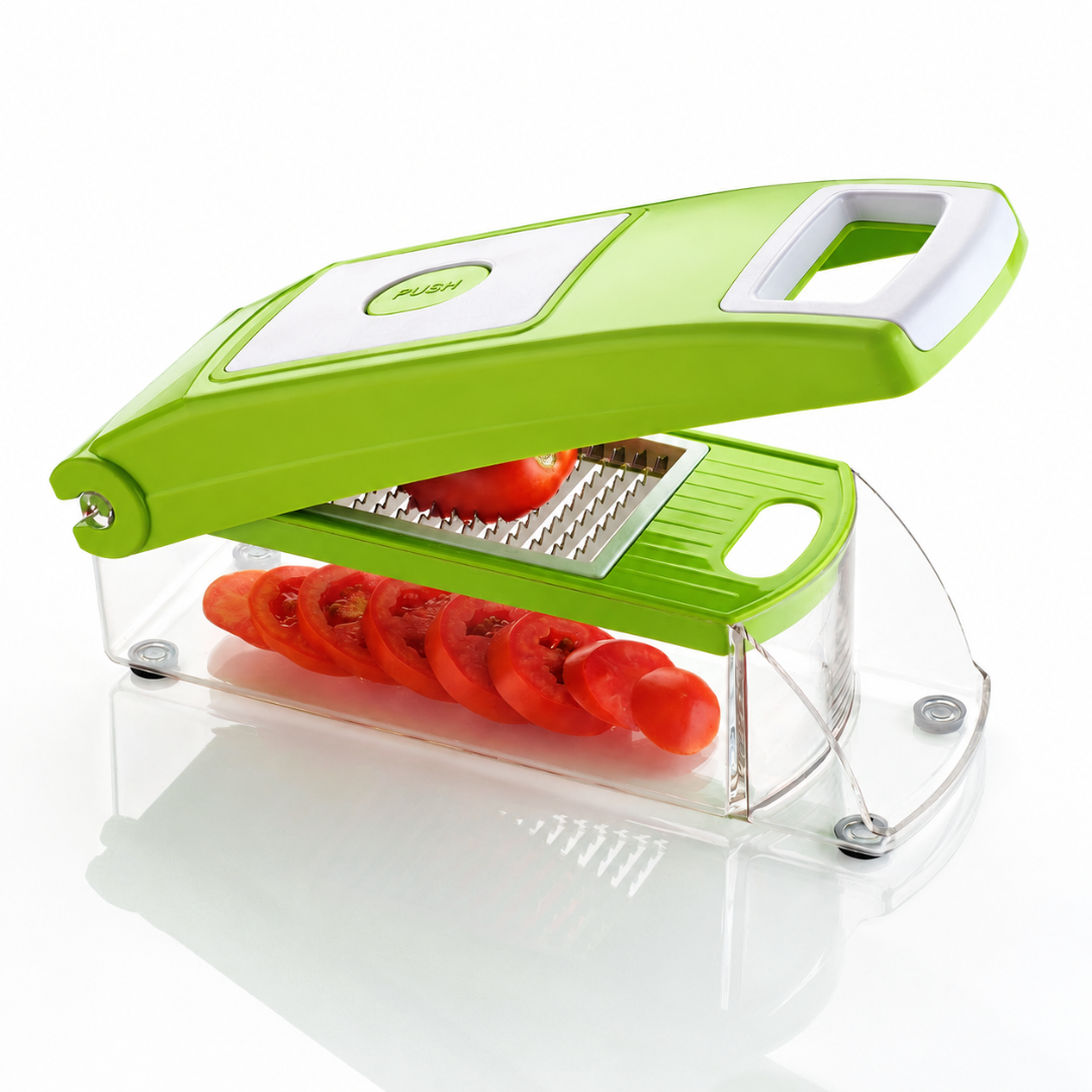 Multipurpose Vegetable Chopper 5 in 1 Cutter Slicer Grater Peeler Green