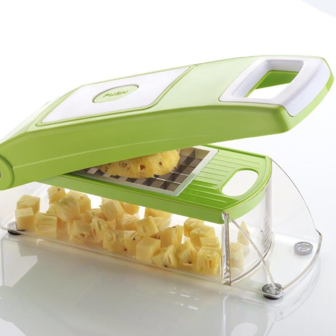 Multipurpose Vegetable Chopper 5 in 1 Cutter Slicer Grater Peeler Green
