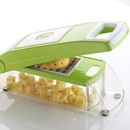 Multipurpose Vegetable Chopper 5 in 1 Cutter Slicer Grater Peeler Green