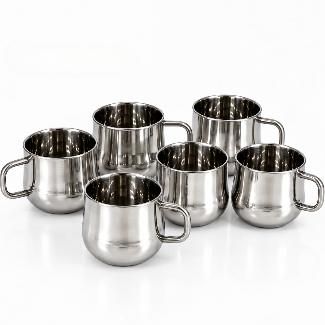 Stainless Steel Tea Cup 120ml Set for Tea & Coffee Use