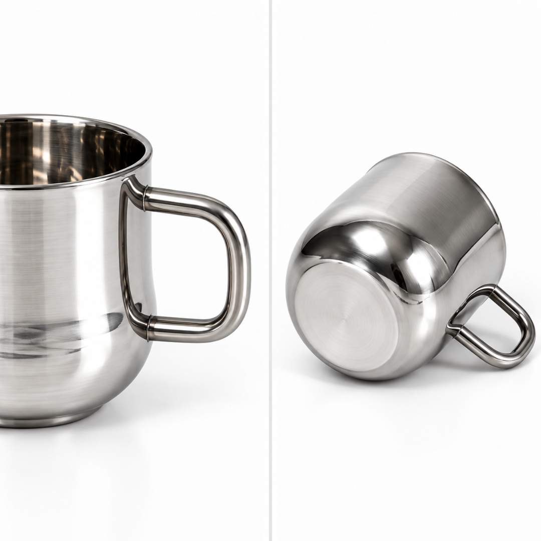 Stainless Steel Tea Cup 120ml Set for Tea & Coffee Use