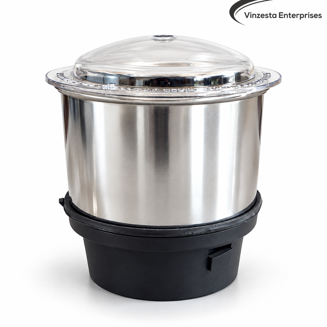 Stainless Steel Mixer Grinder Jar 250ml with Lid Compact Chutney Grinding Jar