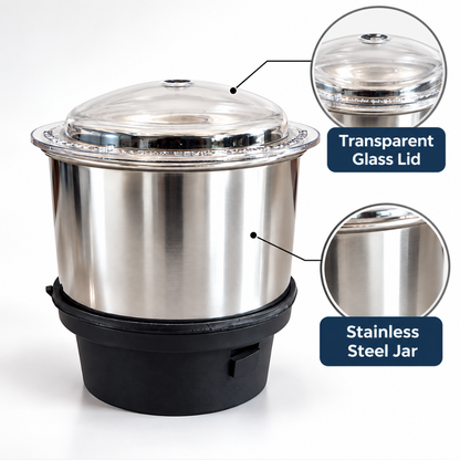 Stainless Steel Mixer Grinder Jar 250ml with Lid Compact Chutney Grinding Jar