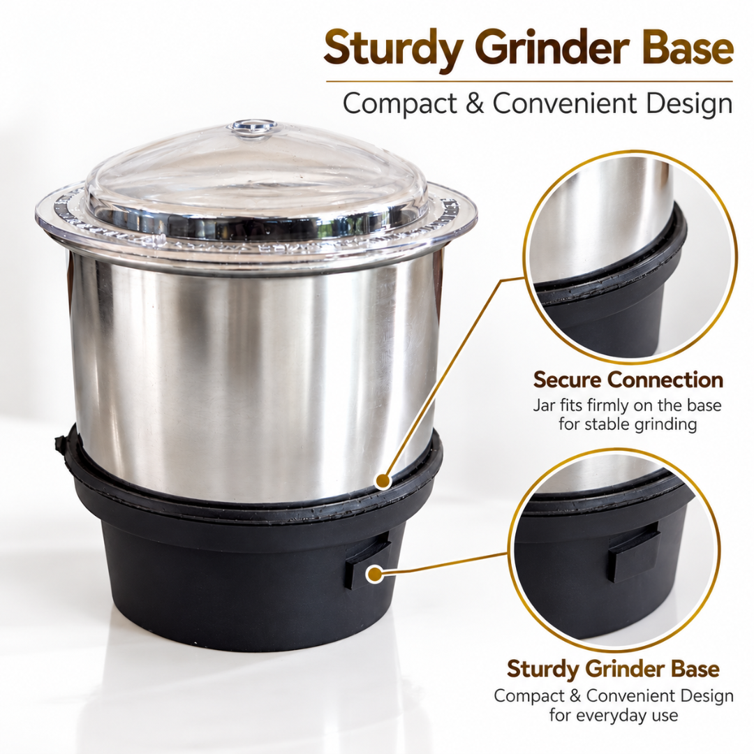 Stainless Steel Mixer Grinder Jar 250ml with Lid Compact Chutney Grinding Jar
