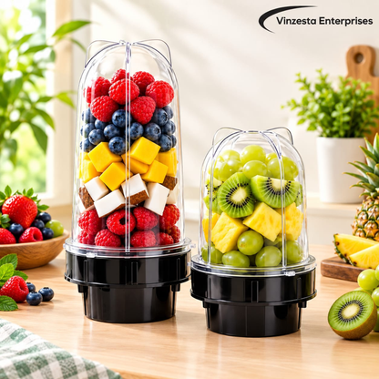 Stainless Steel Bullet Mixer Grinder Jar with Sharp Blades for Grinding