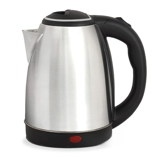 Stainless Steel Electric Kettle, 1500W Fast Boiling, Silver and Black (2 L)