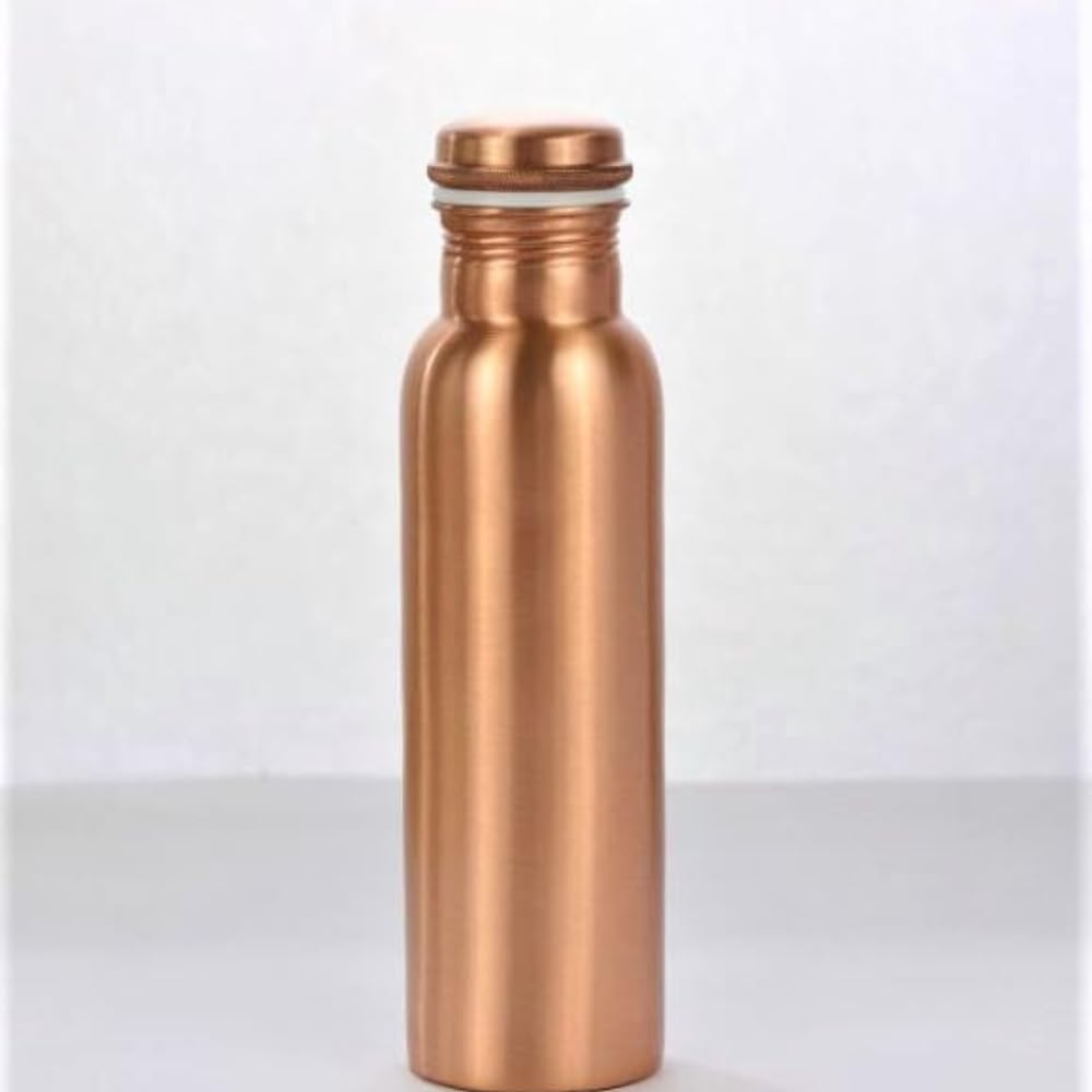 Copper Water Bottle Leakproof Lightweight BPA Free Brown 1000ml for Daily Use