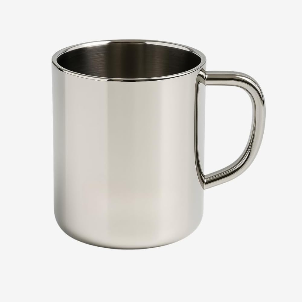 Stainless Steel Coffee Mugs Set, 240 ml