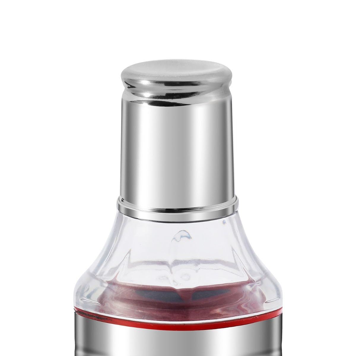 Stainless Steel Oil Dispenser Bottle Spill Proof Food Grade Silver 1000ml