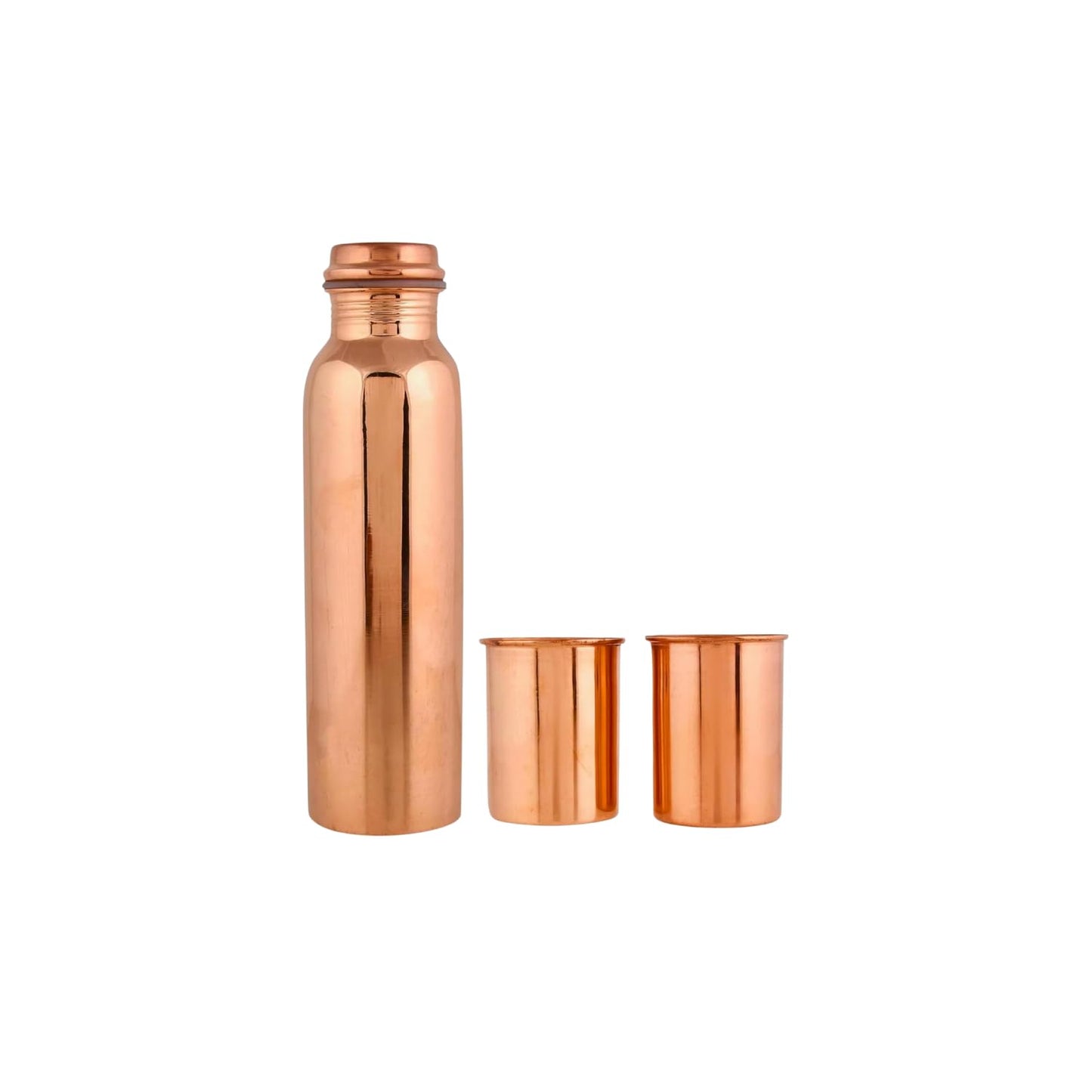 Copper Water Bottle Leakproof Lightweight BPA Free Brown 1000ml for Daily Use