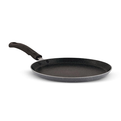 Vinzesta 25cm Non-Stick Dosa Tawa Granite Finish Induction Base Grey