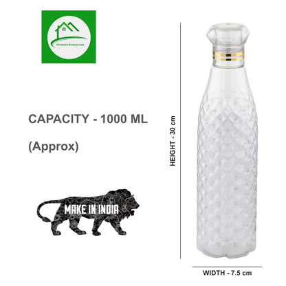 Transparent Water Bottle Set Leakproof Reusable Plastic Bottles Pack of 6