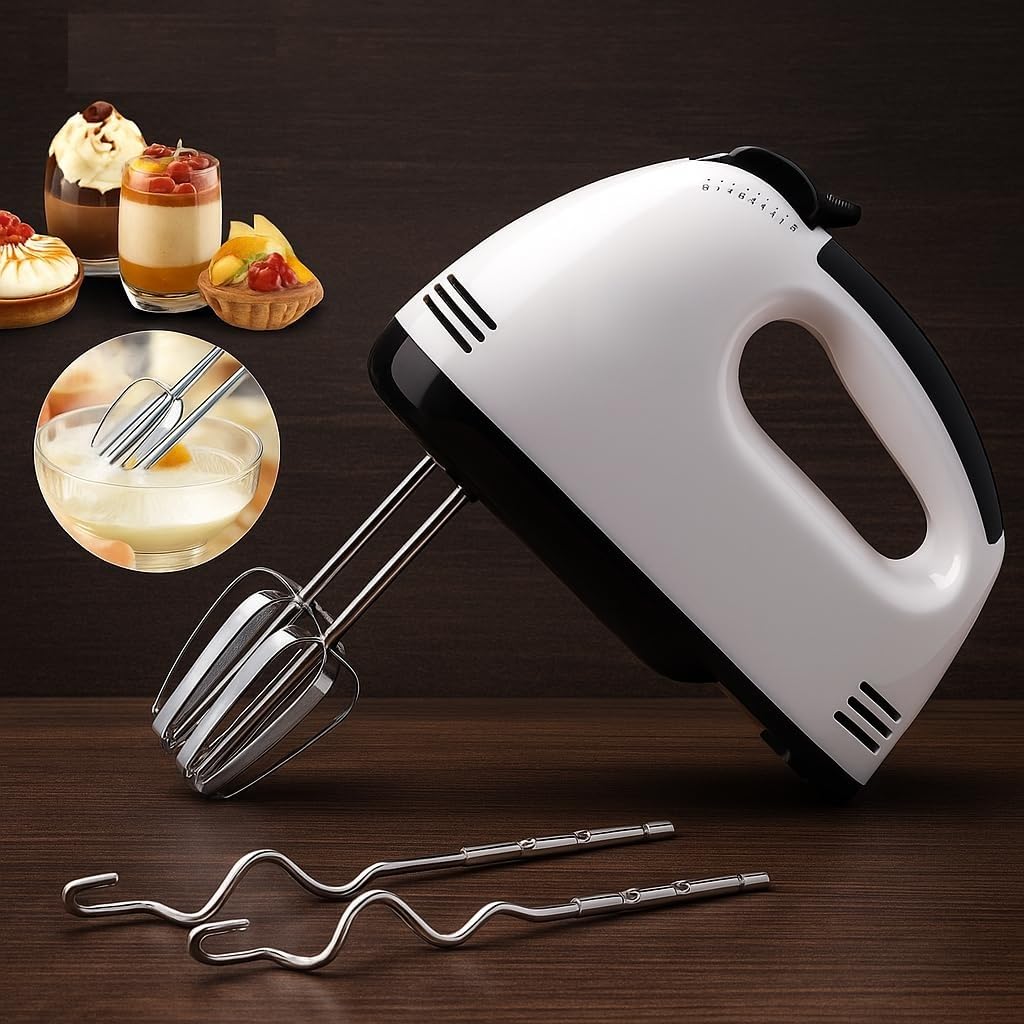 Vinzesta 260W Electric Hand Mixer 7 Speed Beater with 4 Attachments
