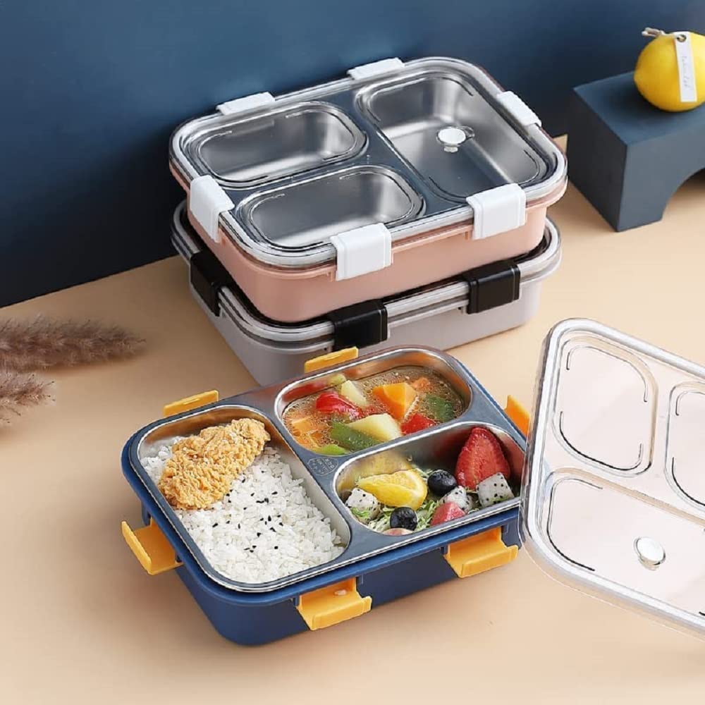 Vinzesta 750ml Stainless Steel Bento Lunch Box with Spoon & Chopsticks