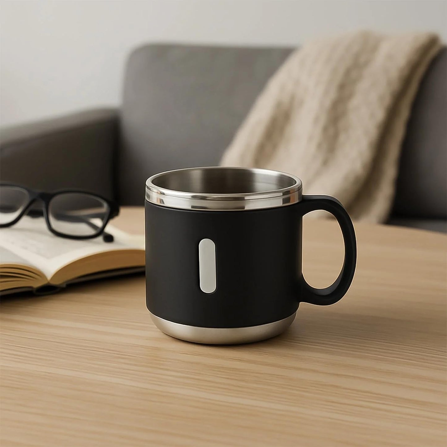 Vinzesta Stainless Steel Coffee Mug Set 6 Pcs Double Wall Insulated Cups