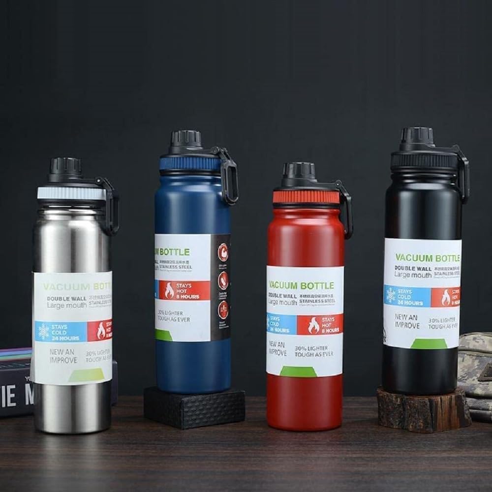 Insulated Stainless Steel Water Bottle Vacuum Flask Multicolor 800ml Leakproof
