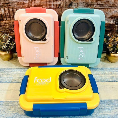 Bento Lunch Box Stainless Steel 3 Compartment Leakproof