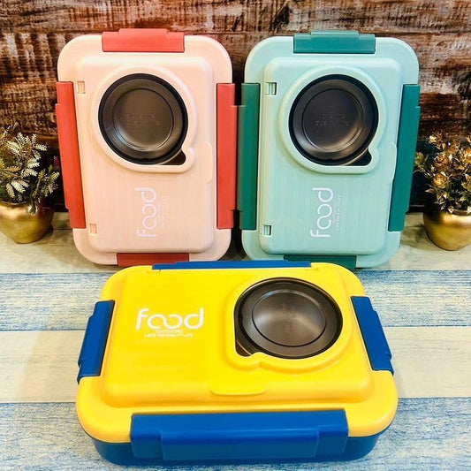 Bento Lunch Box Stainless Steel 3 Compartment Leakproof