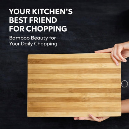 Bamboo Cutting Board Wooden Chopping Board Beige Large 32x22cm Heavy Duty