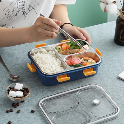 Vinzesta 750ml Stainless Steel Bento Lunch Box with Spoon & Chopsticks