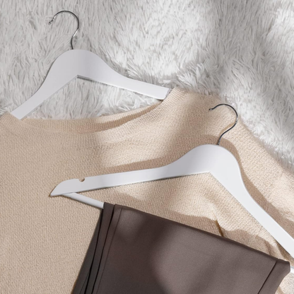 Vinzesta Wooden Clothes Hangers for Wardrobe Durable Coat Hanger Pack of 6