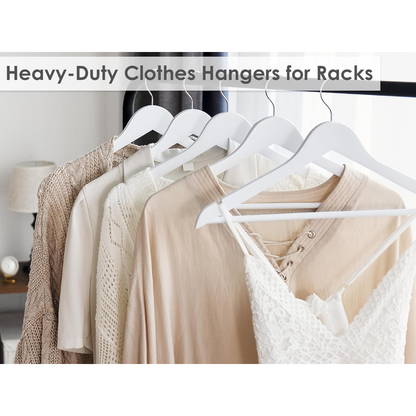 Vinzesta Wooden Clothes Hangers for Wardrobe Durable Coat Hanger Pack of 6