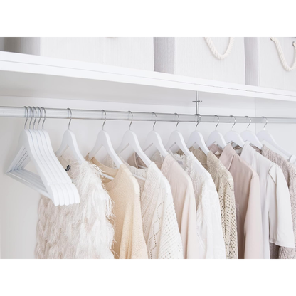 Vinzesta Wooden Clothes Hangers for Wardrobe Durable Coat Hanger Pack of 6