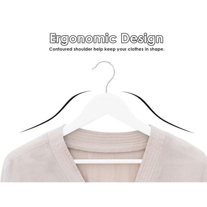 Vinzesta Wooden Clothes Hangers for Wardrobe Durable Coat Hanger Pack of 6