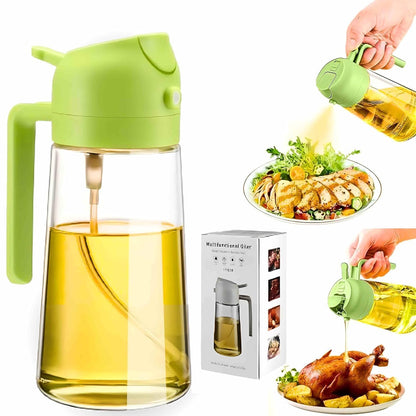 Glass Oil Dispenser Bottle Spray and Pour Leakproof for Cooking