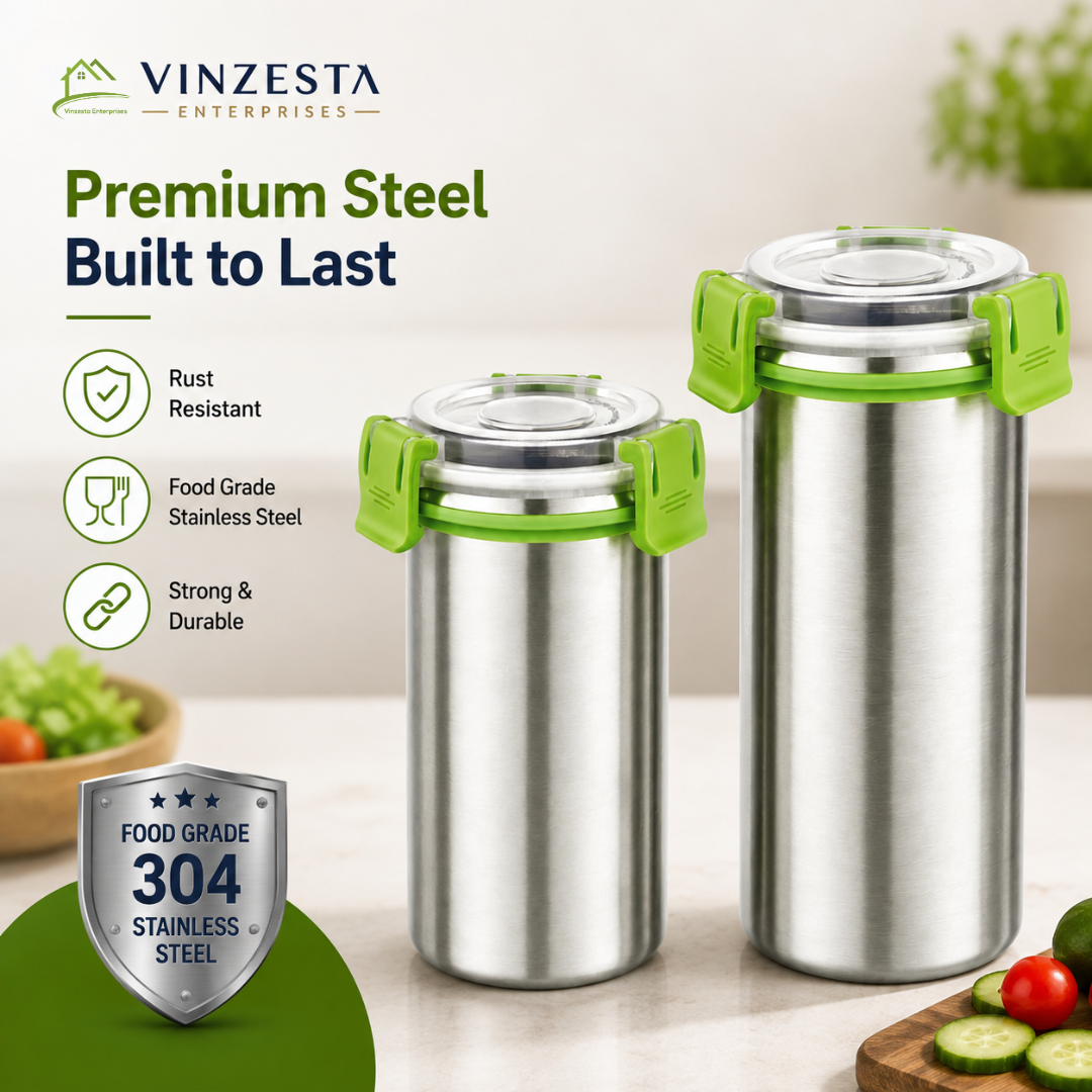 Stainless Steel Food Container Combo Set of 2, 350ml & 500ml