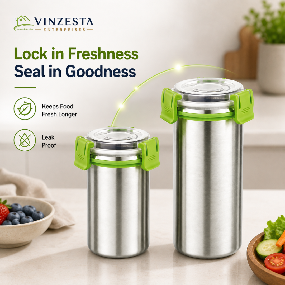 Stainless Steel Food Container Combo Set of 2, 350ml & 500ml