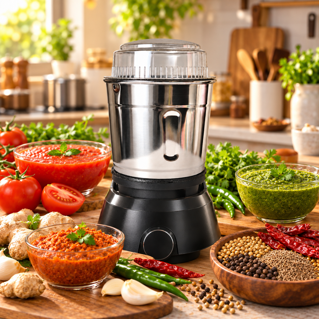 Stainless Steel Mixer Grinder Jar 600ml with Transparent Lid for Kitchen Use