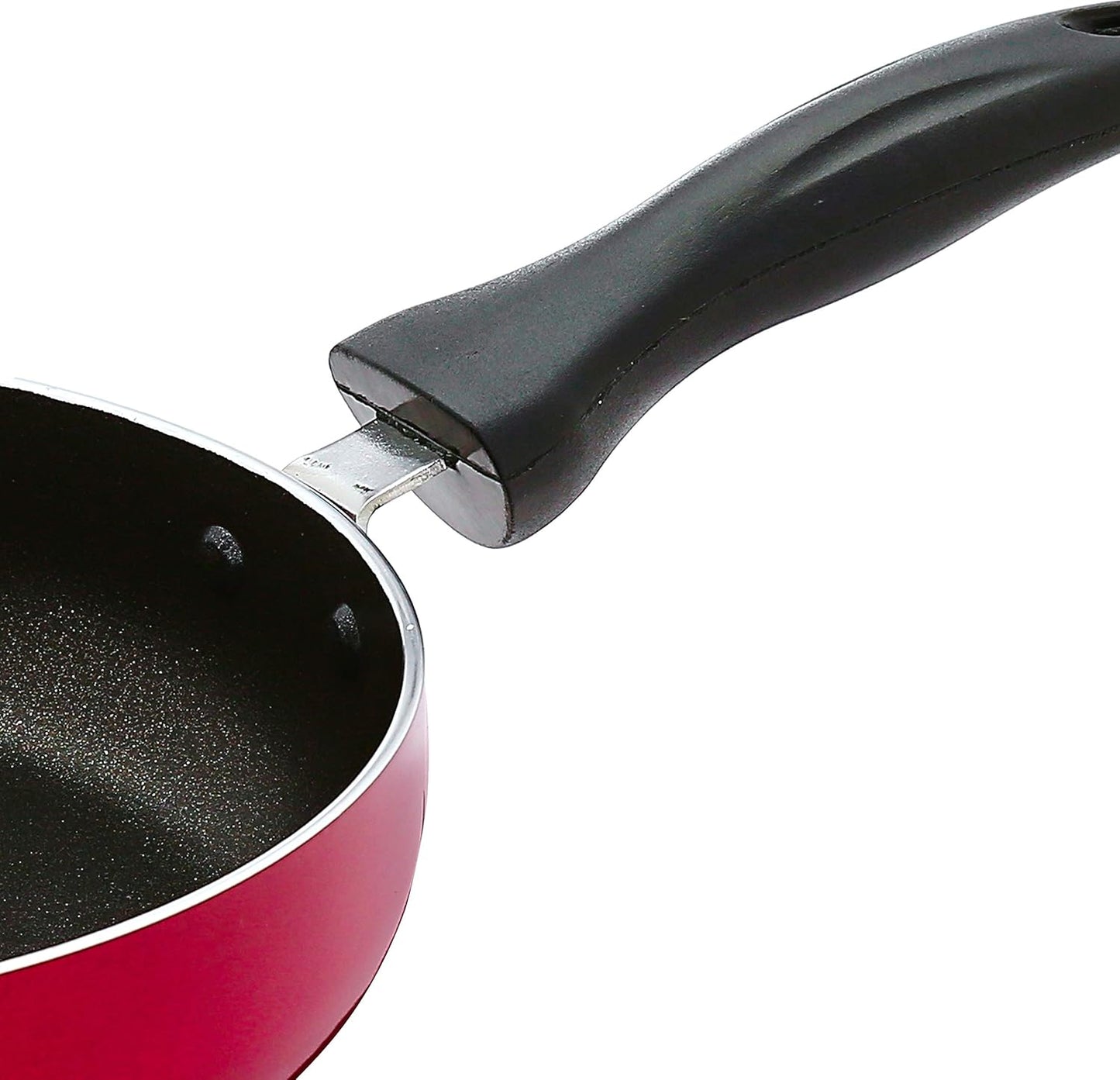 Vinzesta 22cm Non-Stick Fry Pan for Induction & Gas Stove Red Finish