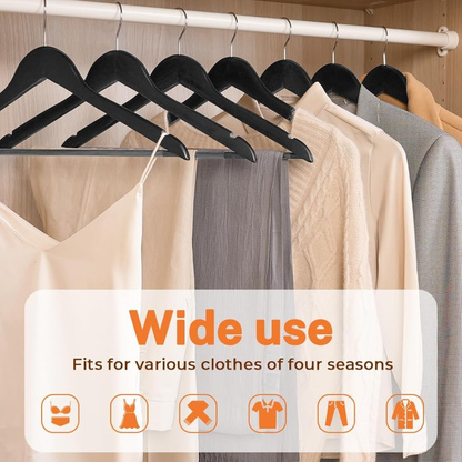 Vinzesta Wooden Clothes Hangers for Wardrobe Durable Coat Hanger Pack of 6
