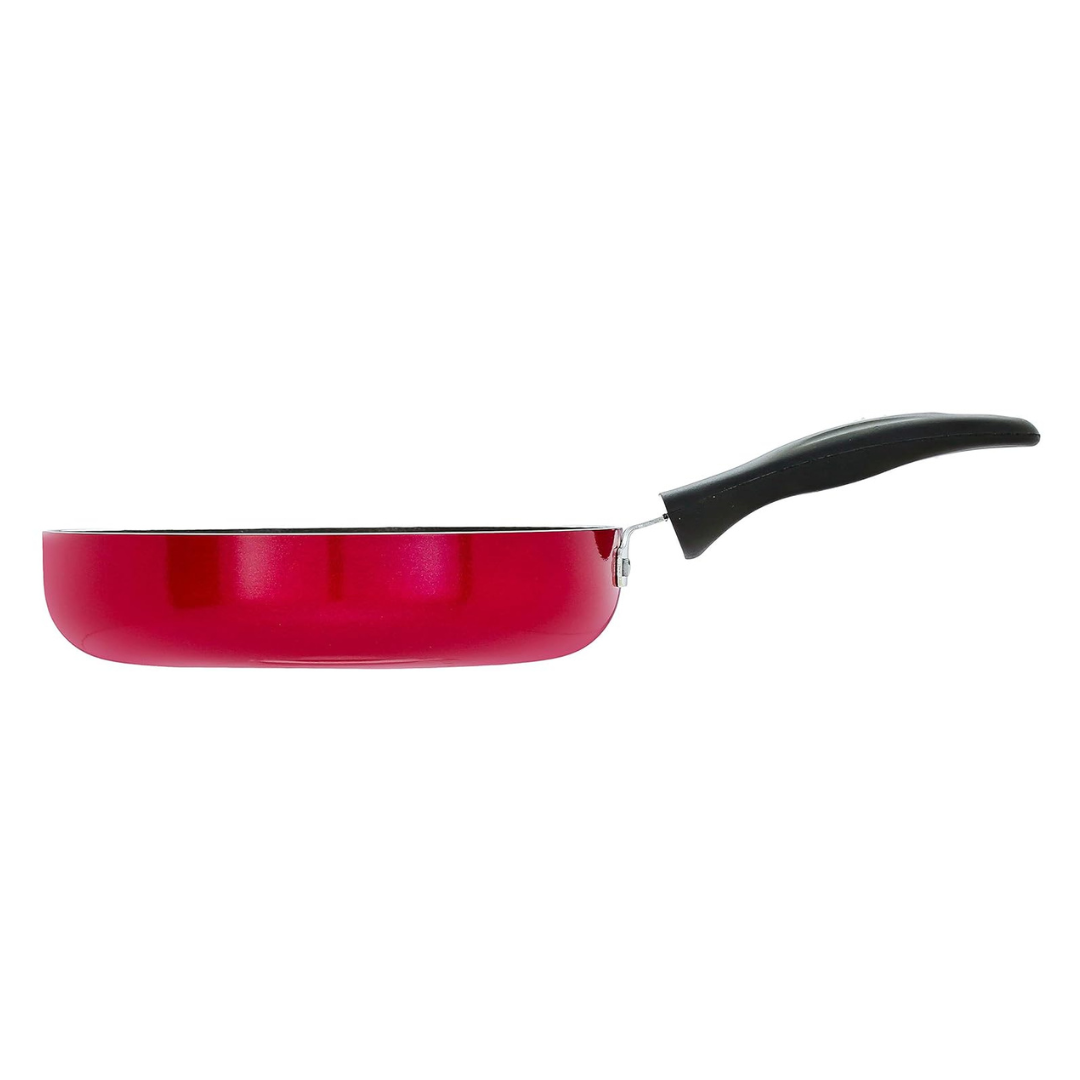 Vinzesta 22cm Non-Stick Fry Pan for Induction & Gas Stove Red Finish
