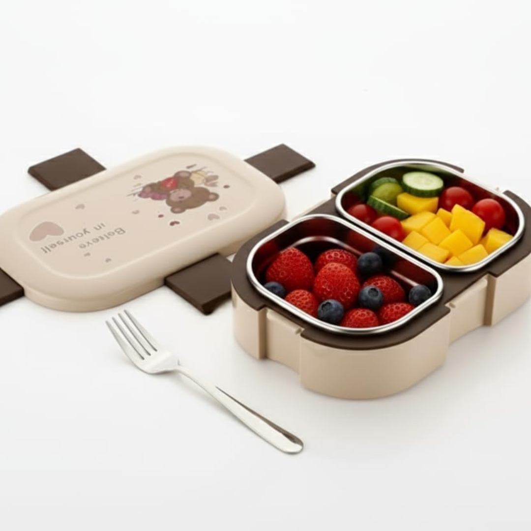 Vinzesta Kids Bento Lunch Box Stainless Steel Leak Proof School Tiffin Box