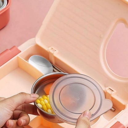 Bento Lunch Box Stainless Steel 3 Compartment Leakproof