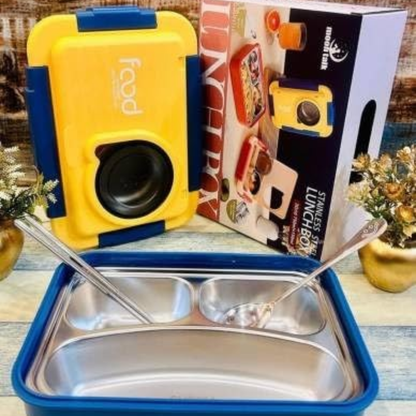 Bento Lunch Box Stainless Steel 3 Compartment Leakproof