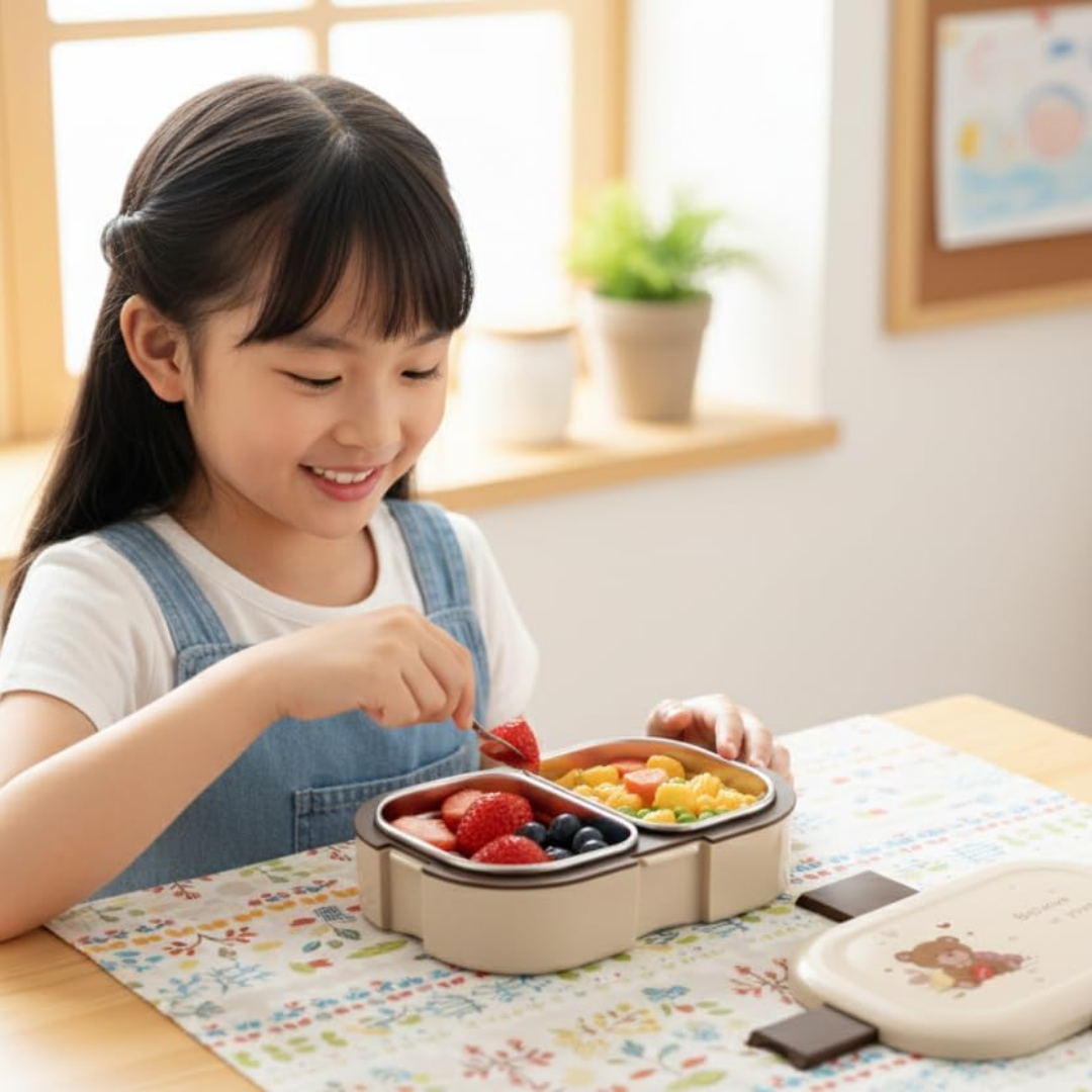 Vinzesta Kids Bento Lunch Box Stainless Steel Leak Proof School Tiffin Box