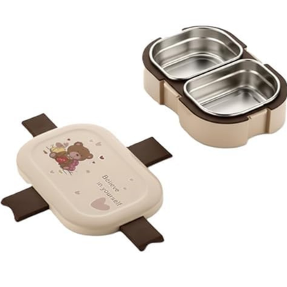 Vinzesta Kids Bento Lunch Box Stainless Steel Leak Proof School Tiffin Box